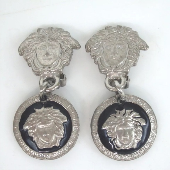 Versace Jewelry - AUTH Gianni Versace Vintage Dangle Earrings Silver